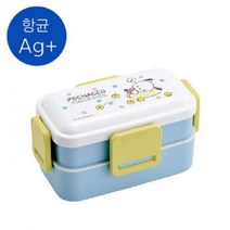 (일본) 포차코 항균 돔형 2단 런치 도시락통 (600ML), 포차코 돔형 2단 런치 도시락 600ML, 상세 설명 참조, 상세 설명 참조