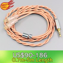 해외구매 이어폰케이블 Type6 756 코어 차폐 7n Litz OCC 이어폰 케이블 FOSTEX TH900 MKII MK2 TH-909 TR-X00 TH-600 헤드폰 LN007, 14.3.5mm 4 pole - 3m