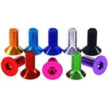 m5x1520mm 원격 제어 무인 항공기 다축 회전익 항공기 항공 알루미늄 합금 플랫 헤드 육각 나사 (색상: 15mm 갈색 주황색), 15mm 밝은 검정색