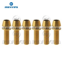 Wanyifa 티타늄 볼트 M5x16 18 20mm 자전거 스템 테이퍼 헤드 와셔 MTB 산악 도로 6 개/ 105846, M5x18mm, 금