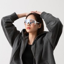 WTD G1 스포츠 고글형 선글라스, 클리어/블루
