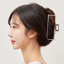 특별제작 13cm 초대형 메탈 헤어집게핀 사각디자인