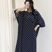 시원한 아이스 루즈핏 도트 빅사이즈 쿨박스 원피스 3color