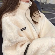 여성 겨울 귀여운 뽀글이 오버핏 자켓