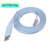 UKYEE USB 확장 RJ45 콘솔 케이블 FTDI to FT232R 칩 Cisco H3C HP 모바일 라우터 용 RS232 레벨 시프터, [02] 은, [01] 1.8m, 02 은_01 1.8m