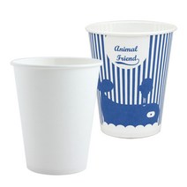 9온스 265ml 종이컵 1박스 1000개 커피컵 음료컵, 애니멀
