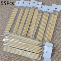 대바늘세트 대나무 바늘 사이즈 cm 더블 뾰족한 탄화 스웨터 짜기 공예 피스, [01] A