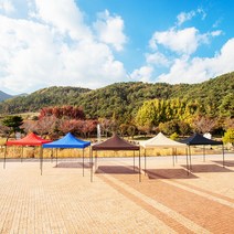 DZB 캐노피 천막 골조+지붕 접이식 포장마차 바람막이 야외 실내 테라스 옥상 그늘막 텐트 행사용, DZ천막2X2 레드