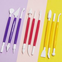 플라스틱 점토 찰흙 클레이 조각칼 조각도 문구용 8p