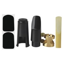 에어로폰 리드 색소폰 셀마 알토테너소프라노 악기 액세서리 용 5pcs 세트 마우스 피스 + 클립 + 클립 캡 + + 치과 패드, 클라리넷용