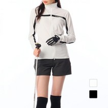 J LINDEBERG 여성 골프 JL 라인 집 아우터 2컬러, White XS