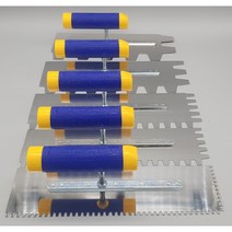 오케이타일공구 압착고데 본드고대 흙손 압착고대 갈갈이, 길이 270mm 홈깊이12mm, 1개