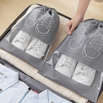 멀티 부직포 슈즈백 1개입 다용도 여행용 여행 캠핑 실내화 신발 운동화 가방 보관 캐리어