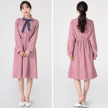 여자 원피스 자연스럽게 내려오는 스커트라인 여성스럽고 귀여운 리본 포인트!