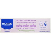 Mustela 베이비 기저귀 발진 크림 123 무향 108 g380 oz 2팩