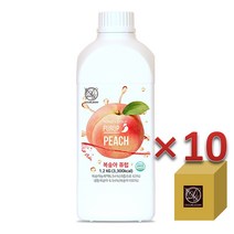 더블데이 복숭아 퓨럽 1.2KG [10개 박스] 에이드 과일농축액 퓨레 에이드원액 슬러쉬 베이스