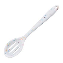 흰색 요리 도구 주방 용품 실리콘 다기능 붙지 않는 주걱 국자 계란 거품기 가제트 세트, Slotted Spoon