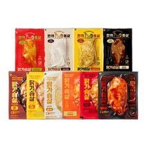 한끼통살 닭가슴살 75팩 소스닭 스팀 양념, 화이트머쉬룸 75팩