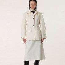 킨더살몬 SS23 Hourglass Shape Half Jacket OffWhite