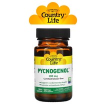 컨트리라이프 피크노제놀 100mg 프랑스 해안송 껍질 추출물 Pycnogenol 프로시아니딘 30 베지캡슐