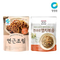 청정원 견과류멸치볶음60gx3개 연근조림100gx3개, 단품