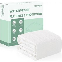 650741 Coriwell Twin Size Waterproof Mattress Protector Rayon from Bamboo Cover Washable 3D Air Fabr