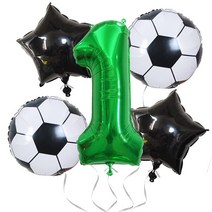 테이블축구 보드게임 풋볼 축구 테마 키즈 파티 생일 장식 컵 접시 빨대 번팅 전리품 가방 식탁보 용품, 13 number ballon 1