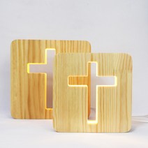 십자가 예수 비둘기 하트 등 USB 야간 조명 장식 선물, 큰 십자가