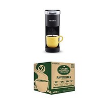 Keurig K-Mini 커피 메이커 싱글 서브 K-Cup 팟 브루어 6~12온스. 브루 사이즈 블랙 위드 마운틴 로스터 좋아하는 컬렉션 버라이어티 팩 40개.