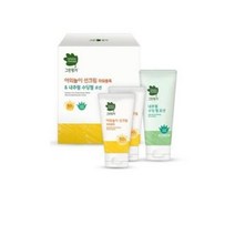 그린핑거 야외놀이 선크림 파워블록 SPF50 PA 80ml 2p 내추럴 수딩 젤 로션 100ml 1세트