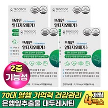 은행잎추출물 기억력 혈행건강 브레인 징코플러스 오메가3 정제어유 멸치 저어리 포도씨유 밀납 대두레시틴 홍삼농축 분말 가루 중성지방 낮추는 건강식품 PTP 연질캡슐
