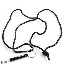 홈버프 등산미니 호루라기 목걸이키링 유아어린이 호루라기 호신용 휘슬, 블랙