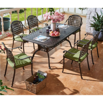 RC072-09 주물 사각 의자테이블세트/야외 의자세트/야외테이블/정원테이블/팬션테이블/주물테이블/테라스의자테이블/식당테이블/야외의자/까페테이블, 청동색;테이블+회전의자2개+다리의자4개