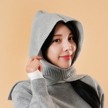 MORIT 루즈핏 니트 후드 넥워머