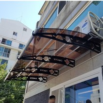 1870X9600 렉산색상 테라스파고라 폴리카보네이트 돌출차양 렉산지붕제작 햇빛가리게, 브라운, 블루, 블랙
