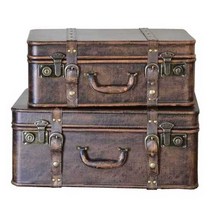 빈티지 수납박스 스토리지 사물함 박스 보물상자, B 55x35x24