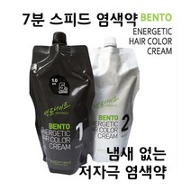 바이오메드 벤토 에너제틱 헤어칼라 크림 500g/7분 스피드 염색, 1.0 블랙