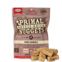 [무배]프라이멀 동결건조 강아지사료 [+엘리야간식 오리롤 치킨슬라이스 본품], 엘리야 덴탈치킨본 180g, 돼지고기 397g