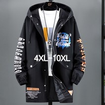 쥬엔리치 남자 빅사이즈 후드 자켓 롱 펑크 점퍼 캐주얼 남성 잠바 바람막이 4XL-10XL