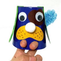 댕댕이 종이컵 손가락인형 만들기재료 미술놀이 공작놀이 노인대학 방문미술 돌봄교실