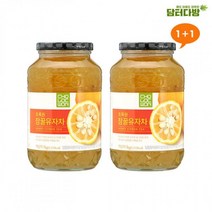 (무배 꿀유자차 1kg 원플러스원) 초록원, 단품, 단품