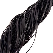 인조가죽 폴딩 레이스끈 3MM - 에나멜 블랙, 단품