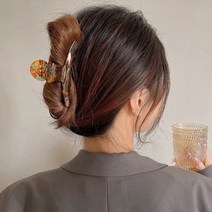 HAND 10cm 호피 반머리 한머리 올림머리 명품 고급 집게핀