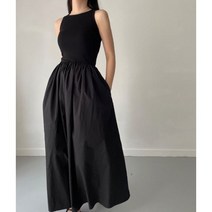 베이직 레이어드 나시 롱원피스