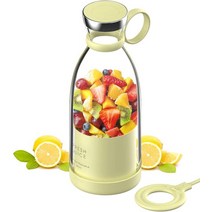 전기 Juicer 기계 미니 휴대용 블렌더 믹서 스무디 컵 신선한 주스 믹서기 두유 기 야채 오렌지 과즙 짜는기구, [02] yellow