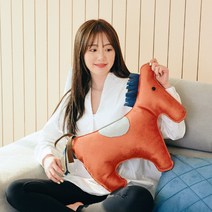 웰퍼니쳐 생활방수 아쿠아텍스 쇼파쿠션 귀여운 말쿠션, 스카이블루