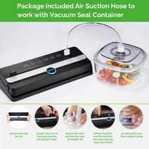 업소용 진공포장기 GERYON 진공 실러 자동 식품 기계 포장 내장 커터 스타터 키트, 02 US Plug 100-120V