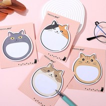1+1 커피 고양이 점착식 메모지, 1+1)2개