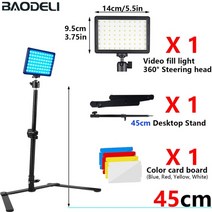 유튜브조명 스탠드 룩스패드 방송조명 카메라 촬영용 조명 6 led 비디오 라이트 패널, 테이블 탑