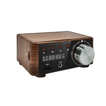 블루투스 미니 앰프 길거리공연 매장용 리시버 통기타 올인원 5.0 하이파이 전력 증폭기 50w 2 tpa3116 채널 2.0 홈 자동차 디지털 오디오 usb u-disk tf, 투명한